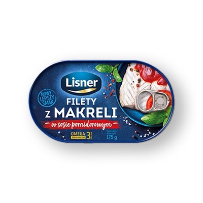 LISNER FILETY Z MAKRELI W KREMIE POMIDOROWYM 175G