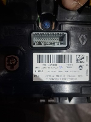 Дисплей renault zoe ii 280346137r фото №1