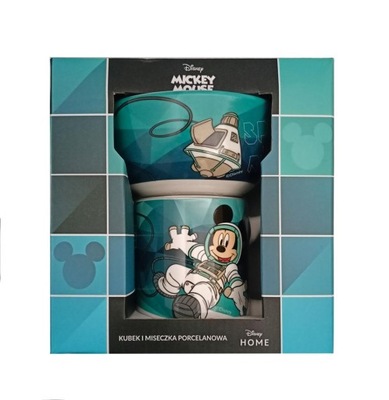 Zestaw komplet kubek miseczka do płatków na śniadanie Disney Myszka Miki
