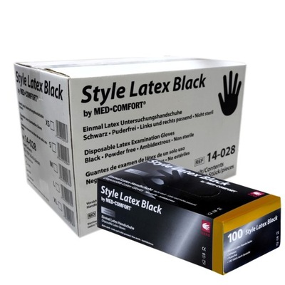 Rękawice Lateksowe Style Latex Black XL 10x100