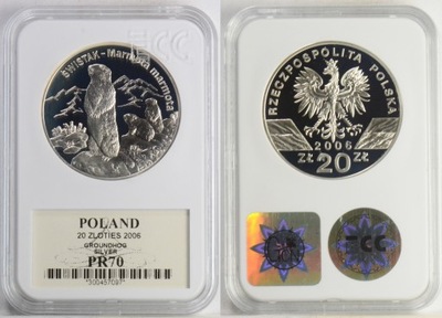 CY. 20 ZŁOTYCH 2006 ŚWISTAK PR70 23.05