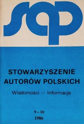 Stowarzyszenie Autorów Polskich Wiadomości - Informacje Nr.9-10/1986 SPK