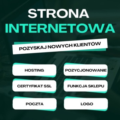 STRONA INTERNETOWA FIRMOWA WWW SKLEP INTERNETOWY WIZYTÓWKA HOSTING LOGO
