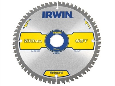 PIŁA TARCZOWA DO ALUMINIUM IRWIN 210*30*2,5MM 60 ZĘBÓW