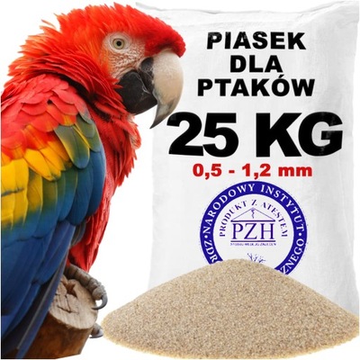 PIASEK DO PTAKÓW EGZOTYCZNYCH PAPUG KANARKÓW 25 KG