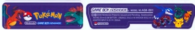 Naklejka Etykieta Pokemon Game Boy Advance GBA