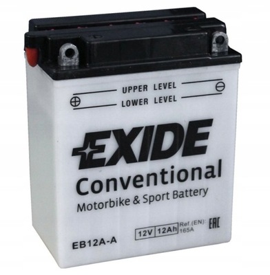 АККУМУЛЯТОР EXIDE EB12A-A YB12A-A 12N12A-4A-1 12V 12AH 165A L+