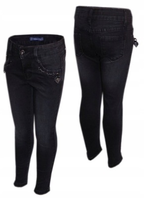 Spodnie jeansowe dziewczęce jeansy 122-128