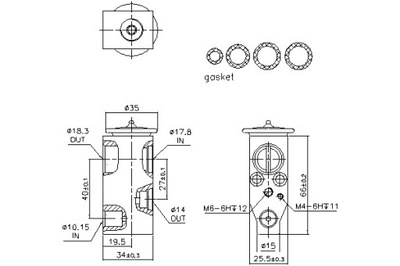 NISSENS VALVE EXPANSION AIR CONDITIONER INFINITI EX FX G Q50 Q60 QX50 I  