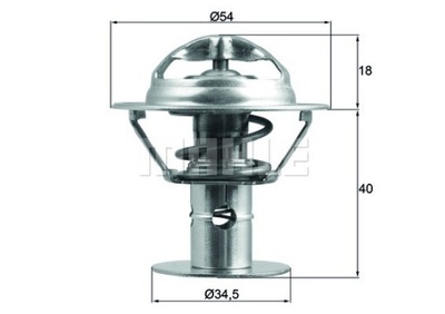 MAHLE ORIGINAL TX 180 86D Termostat, chladivo