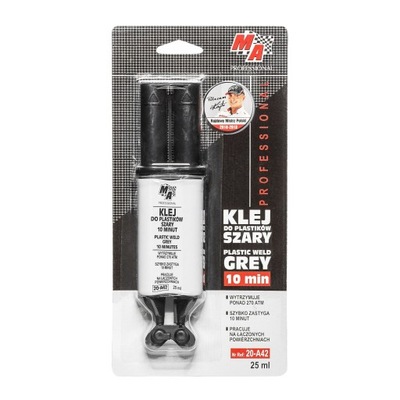 Klej do Plastików 10 Minut Szary - Strzykawka 25ml MA PROFESSIONAL