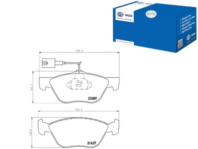 HELLA PAGID КОЛОДКИ ТОРМОЗНЫЕ 77362222 71713143 717