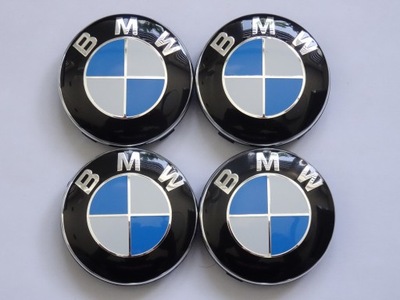 4 X КОЛПАЧКИ КОЛПАЧКИ ЭМБЛЕМА BMW 6850834 56 MM БЕЛО СИНИЕ 10 PINÓW