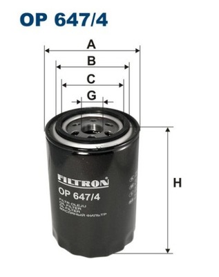 FILTRO ACEITES FILTRON OP 647/4  