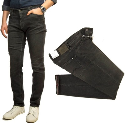 Mustang Vegas Black 982 spodnie jeans Slim W33 L30