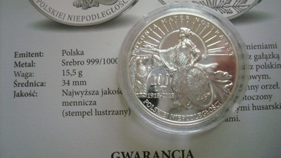 Medal 100 lat Niepodległości Polonia 2018 srebro + certyfikat