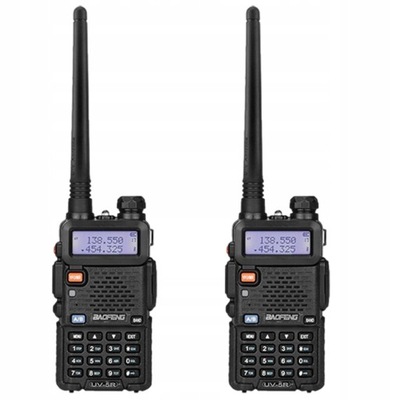 2x Krótkofalówka Baofeng UV-5R 5W 2800mAh potężny