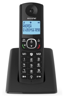 Telefon bezprzewodowy Alcatel F530 czarny ze stacją ładowania głośnik