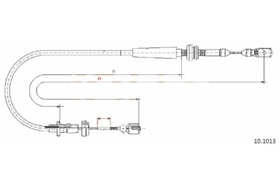 COFLE ТРОС ГАЗА COFLE 10.1013 VW POLO D 96-