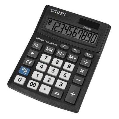 Citizen Kalkulator CMB1001-BK, czarna, biurkowy, 10 miejsc, podwójne zasila