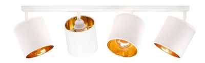 Lampa sufitowa listwa 4 biała abażur Oro LED