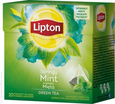 Herbata 20 torebek zielona z miętą LIPTON