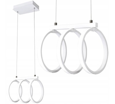Designerska Lampa Wisząca FLINT koła RINGI LED pierścienie