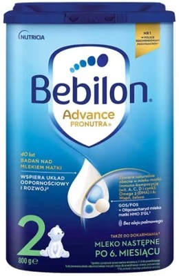 BEBILON ADVANCE PRONUTRA 2 MLEKO NASTĘPNE PO 6. MIESIĄCU / 800g