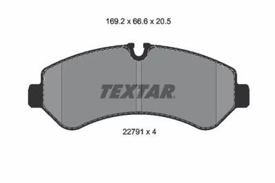 TEXTAR 2279101 SET PADS HAMULCOWYCH, BRAKES TARCZOWE - milautoparts-fr.ukrlive.com