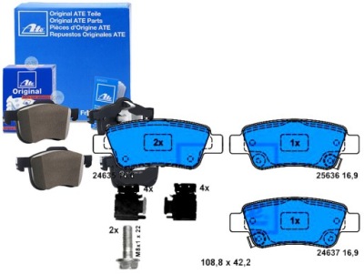 Тормозные колодки тормозные honda задняя cr-v ii iii iv 01- ate фото №1