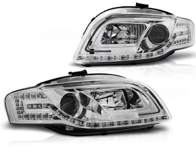 ФОНАРІ РЕФЛЕКТОРИ AUDI A4 B7 04-08 LED (СВІТЛОДІОД) TUBE CHROME