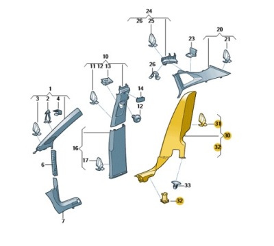 Обшивка стійка c підкрилок vw id.4 права фото №1