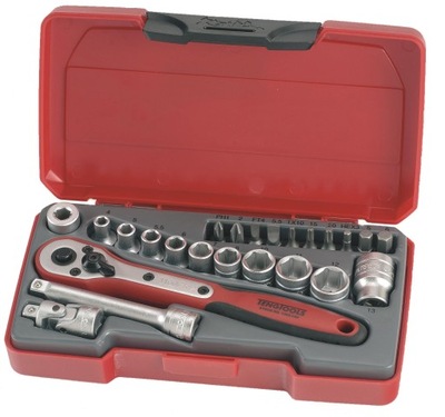 TENGTOOLS КОМПЛЕКТ NASADEK + GRZECHOTKA 1/4'' T1424