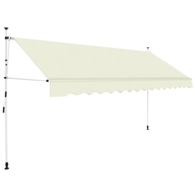 Markiza zwijana ręcznie 350 cm kremowa