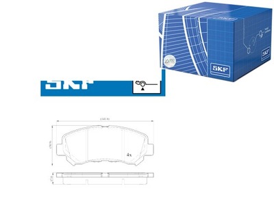 ZAPATAS DE FRENADO NISSAN MAXIMA QASHQAI ROGUE X-TRAIL SKF  