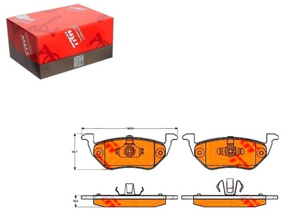 Trw гальмівні колодки гальмівні ford задня maveric 01-/mazda tribute фото №1