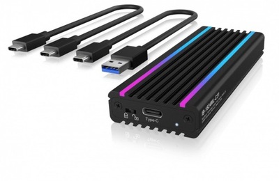 Obudowa dysku SSD M.2 NVMe USB-C 10Gb/s Icy Box Kieszeń z oświetleniem RGB
