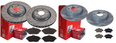 Гальмівні диски гальмівні колодки p+t brembo mercedes c117 w176 w246 фото №1