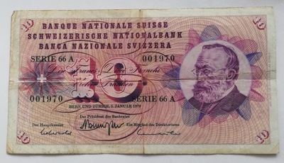 Szwajcaria 10 franków 1970