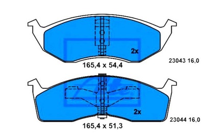 Ate комплект гальмівних колодок ham. перед chrysler 300 m, con фото №1