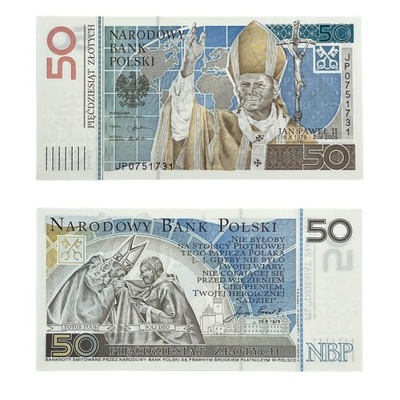 Banknot UNC - 2006 - 50 ZŁ - Jan Paweł II