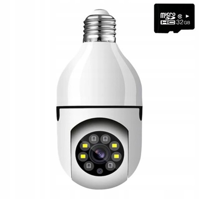 Kamera HOME SECURITY CAMERA 360° 1080p 32G Żarówka