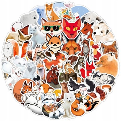 100 ШТУКИ CUTE ANIMAL FOX НАКЛЕЙКИ DIY DESKOROLKA LOL785