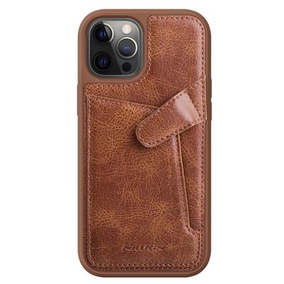 Nillkin Aoge Leather Case elastyczne pancerne etui z prawdziwej skóry z kie