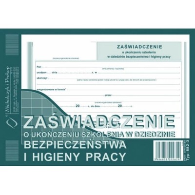 Zaświadczenie o ukończeniu.szk.BHP