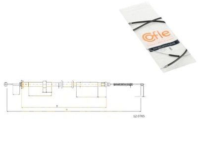 Трос гальма ручного ford ka 09- lt cofle фото №1