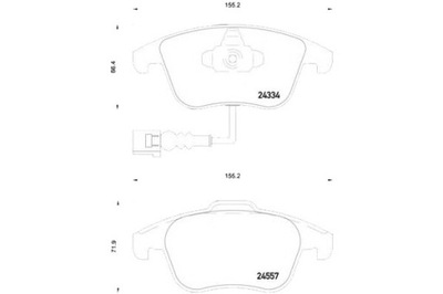 ZAPATAS DE FRENADO VW TIGUAN 07- PARTE DELANTERA BREMBO  