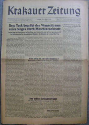 KRAKAUER ZEITUNG -DAS GENERALGOUVERNEMENT - rok 1944 /80