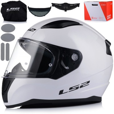 HELMET FOR MOTORCYCLE LS2 FF353 RAPID II WHITE GLOSS SYSTEM PINLOCK ECER 22.06  