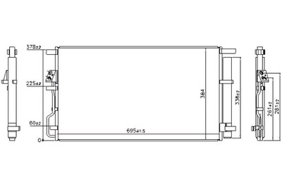 NISSENS KONDENSATORIUS KONDICIONAVIMO HYUNDAI TUCSON 2.0 06.15-09.20 